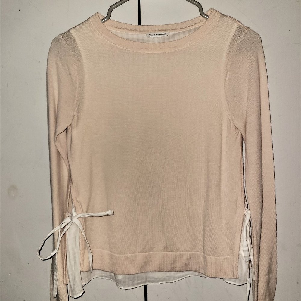 Club Monaco Peachy Faux Layered Shirt/Sweater - XXS